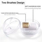 Nail Drill Bits Cleaning Brush Case Cleaner Tool With Clear Cover nylon White