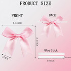 50 Pcs Twist Tie Bows Satin Ribbon Bows 3 3 Inch Gift Wrap Bows Craft Bows For G