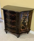Ornate Painted Decorative Chinese Dresser Cabinet Oriental Wood Powell Furniture