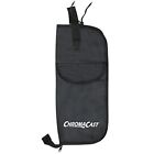 Chromacast Black Durable Drumstick Carry Bag Drum Stick Holder W Pockets