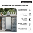 Edgestar Kc1500od 15 w 1 Tap Outdoor Kegerator - Stainless Steel