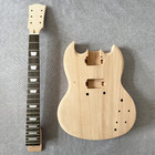 Diy Electric Sg Guitar Kit With Bigsby Bridge Solid Mahogany Wood Set Neck