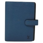 Louis Vuitton Epi Agenda Mm Day Planner Cover Blue R20055 Lv Auth 130662