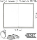 3 Pcs Silver Polishing Cloth  Large 10  X 12 5  Jewelry Cleaner Cloth  Soft Jewe