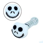 4 5 Inch Tobacco Glass Pipe Cool Skull Smoking Pipe Swirl Stripe Smoking Bowl
