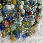 250  Vintage Glass Marbles Lot   4 Shooter Cat   s Eyes Swirls Marbles 