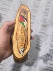 A Wooden Masterpiece Engraved With The Colorful Map Of Palestine  Handmade
