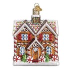 Old World Christmas Christmas Time Cottage Glass Ornament 20075 Free Box New