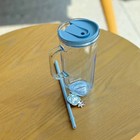 New Starbucks 2025 China Eastern Garden Blue Triangle 22oz Glass Straw Cup Gifts