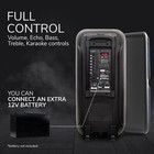 Dolphin Sp-2120rbt Dual 12  Portable   Rechargeable Karaoke Party Speaker Lights