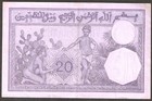 Algeria 20 Francs 1928   P-78b   Scarce Early Date Choice Extremely Fine Note
