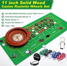Roulette Wheel Game Set Include 11   Solid Wood 35  X 16     