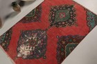 Vintage Accent Rug 3 3x4 7 Ft  Red Solid Turkish Wool Rug