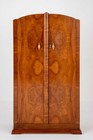 Vintage Art Deco Wardrobe Walnut Closet 1930