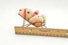Vintage Miniature Jointed Mohair Teddy Bear In Lawn Chair Coca Cola Bikini