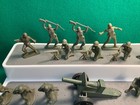 Vintage 1950 s Tim-mee Toys Army Soldiers Lot Of 22 Pcs 65mm