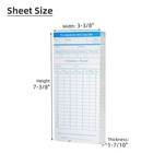  time Cards For Employees 100-pack  2-sided Monthly Timecards Blue orange 