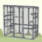 Pawhut Catio Outdoor Cat Enclosure For 1-3 Cats  59  X 28  X 60   Gray