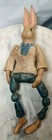 Rare Unique Vintage Folk Art Handmade Country Bunny Rabbit Wire Joints