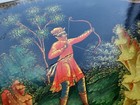 Palekh 1950 s Russian Lacquer Box Vintage Handmade Papier-mache Mstera