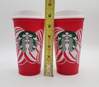 2 Starbucks Red Cup Day 2024 Holiday Reusable Grande Cold Tumbler Christmas New