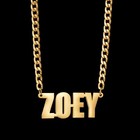 10cm Personalize Name Pendant Necklace Cuban Link Chain Custom Mens Jewelry Gift