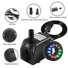 15w Submersible Water Pump 12 Led Light For Fountain Pool Garden Pond Tank