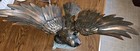 Vintage Japanese Cast Iron Falcon Hawk Statue Sculpture Metal Handmade Okimono