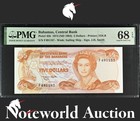 Bahamas Central Bank 5 Dollars 1974  nd 1984  P 45b Unc Pmg 68 Epq Top Pop