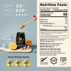 Manuka Honey Umf 20  Mgo 830  100  Pure New Zealand Raw  Unfiltered Certified Aw