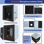 Enclosed Vocal Booth  Portable Microphone Isolation Shield  Foldable Reflecti   