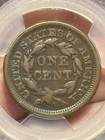 1857 Braided Hair Large Cent Penny  Small Date  Pcgs  Vg Details