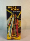 Schylling Tin Space Robot Wind Up Toy W Box Ms403 Blue Red Works See Video Clip