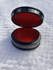 Vintage Hand-painted Russian Fedoskino Lacquer Box      Signed Oval Trinket Box