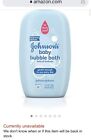 2 Johnson s Baby Bubble Bath   Wash 15 Oz Blue Bottles Free Ship Discontinued