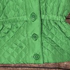 Gymboree Cheery All The Way Green Quilted Vest Size 6-12 Mo Christmas Fur Hood