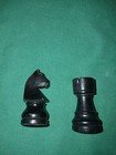 Vintage Wooden Chess Set Complete King Felted Pieces No Board 3 1 8  King
