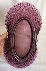 Large Vintage Fenton Art Glass Plum Opalescent Hobnail 13  Basket