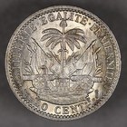 1882 Haiti Silver 20 Centimes Uncirculated