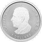 2025  5 Silver Canadian Triple Maple Leaf 1 Oz Brilliant Uncirculated