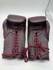 Vali Lancer Boxing Gloves Maroon Lace Up Genuine Leather 14 Oz