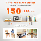 Corner Brace 8 Pcs Shelf Bracket Heavy Duty Black Steel L Corner Brace