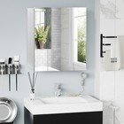 Medicine Cabinet  Bathroom Mirror Cabinet With Doors And Shelves  White