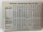 Matchbox Collector s Catalogue Original 1969 Second Edition Uk   International