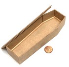 Dolls House Halloween Coffin Natural Finish Wooden 1 12 Scale Miniature Tumdee