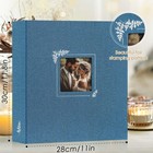 Lanpn Scrapbook Photo Album 8 5x11  Linen Window Design Cover Top Load 3 Ring   