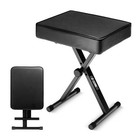 5 Core Keyboard Bench 3  Padded Cushioned Piano Stool Adjustable Guitar Seat