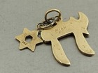 Judaica Charm Pendants Small 14k Gold Chai And David s Star Shield