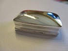 Sterling Silver Pill Box Rectangular Shape Smooth  Style On Top Solid 925 Silver