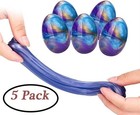 Anditoy 5 Pack Slime Eggs Stress Relief Toys For Kids Boys Blue purple gold 